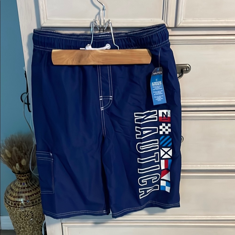 Nautica Boys' Swim Trunk with UPF 50+ Sun Protection nwt